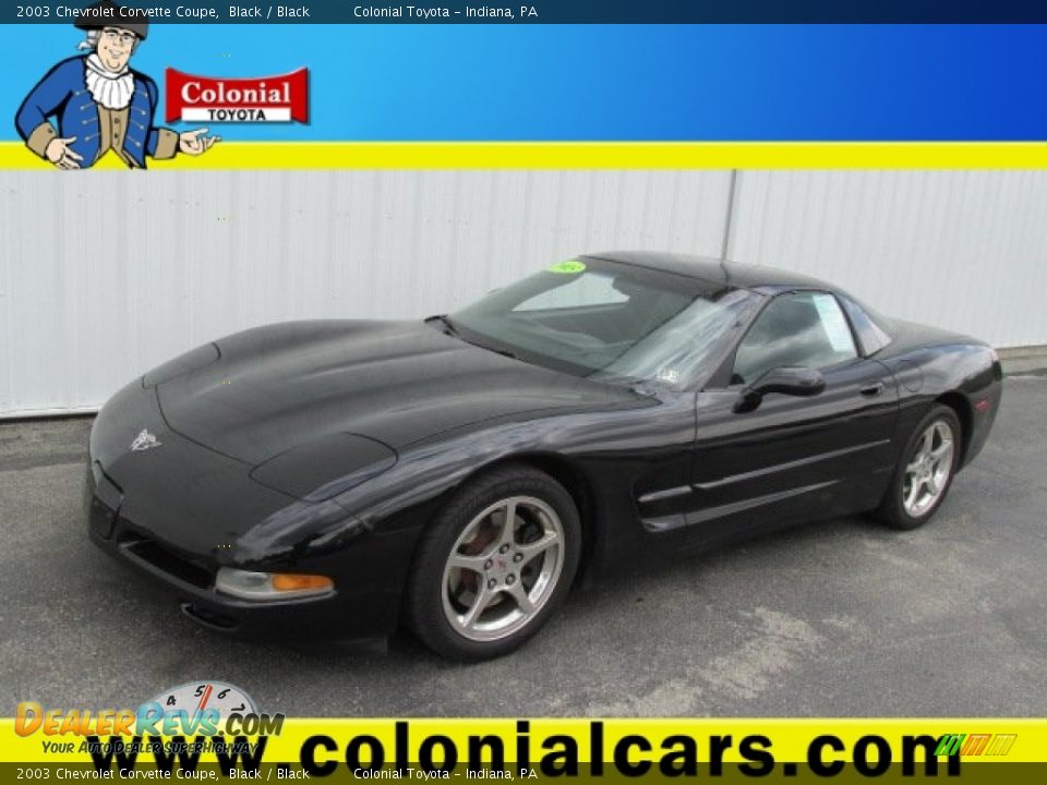 2003 Chevrolet Corvette Coupe Black / Black Photo #1