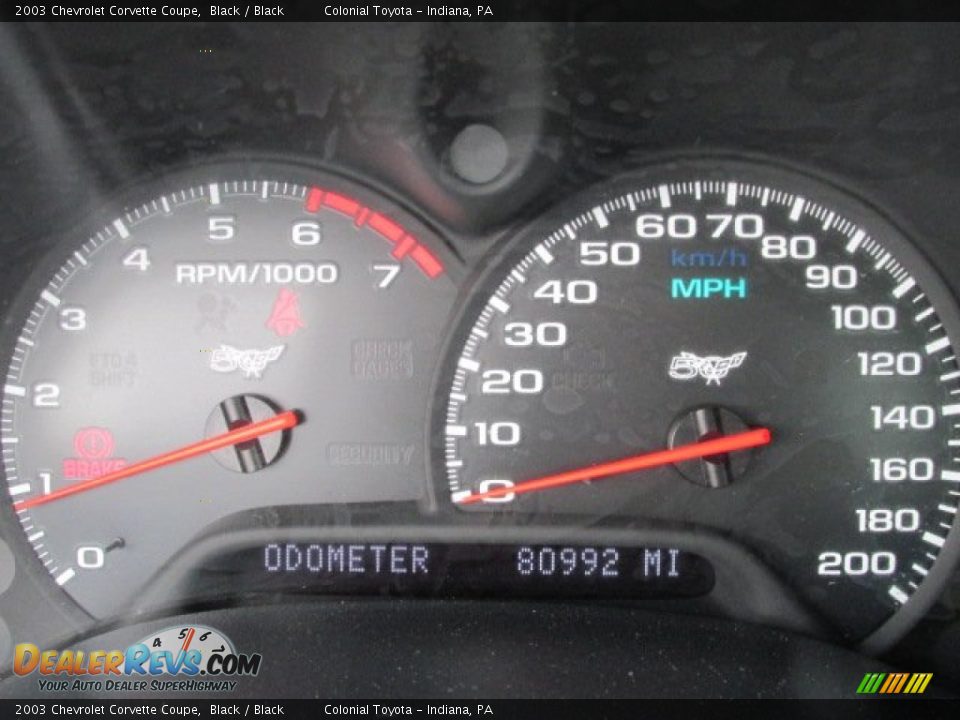 2003 Chevrolet Corvette Coupe Black / Black Photo #20