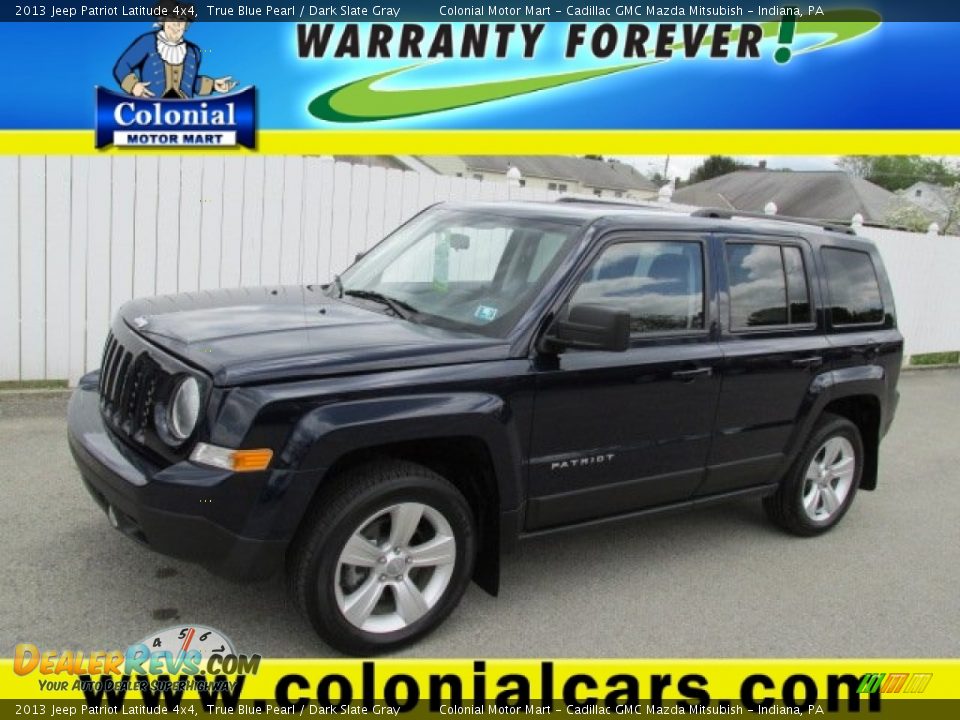 2013 Jeep Patriot Latitude 4x4 True Blue Pearl / Dark Slate Gray Photo #1