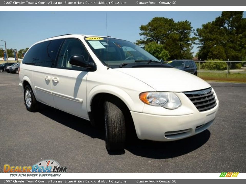 2007 Chrysler Town & Country Touring Stone White / Dark Khaki/Light Graystone Photo #3