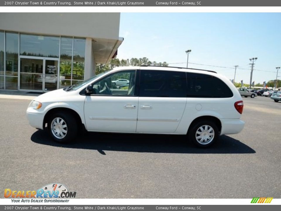 2007 Chrysler Town & Country Touring Stone White / Dark Khaki/Light Graystone Photo #8