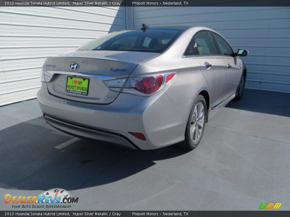 2013 Hyundai Sonata Hybrid Limited Hyper Silver Metallic / Gray Photo #4