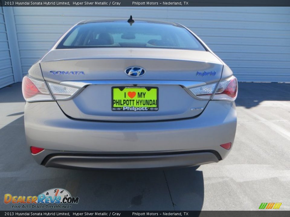 2013 Hyundai Sonata Hybrid Limited Hyper Silver Metallic / Gray Photo #5