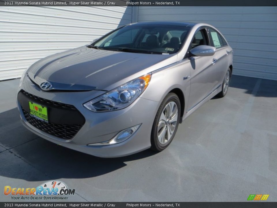 2013 Hyundai Sonata Hybrid Limited Hyper Silver Metallic / Gray Photo #7