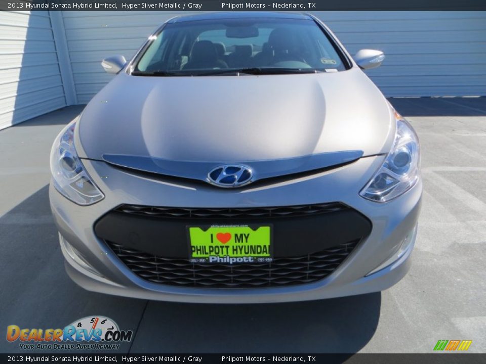 2013 Hyundai Sonata Hybrid Limited Hyper Silver Metallic / Gray Photo #8