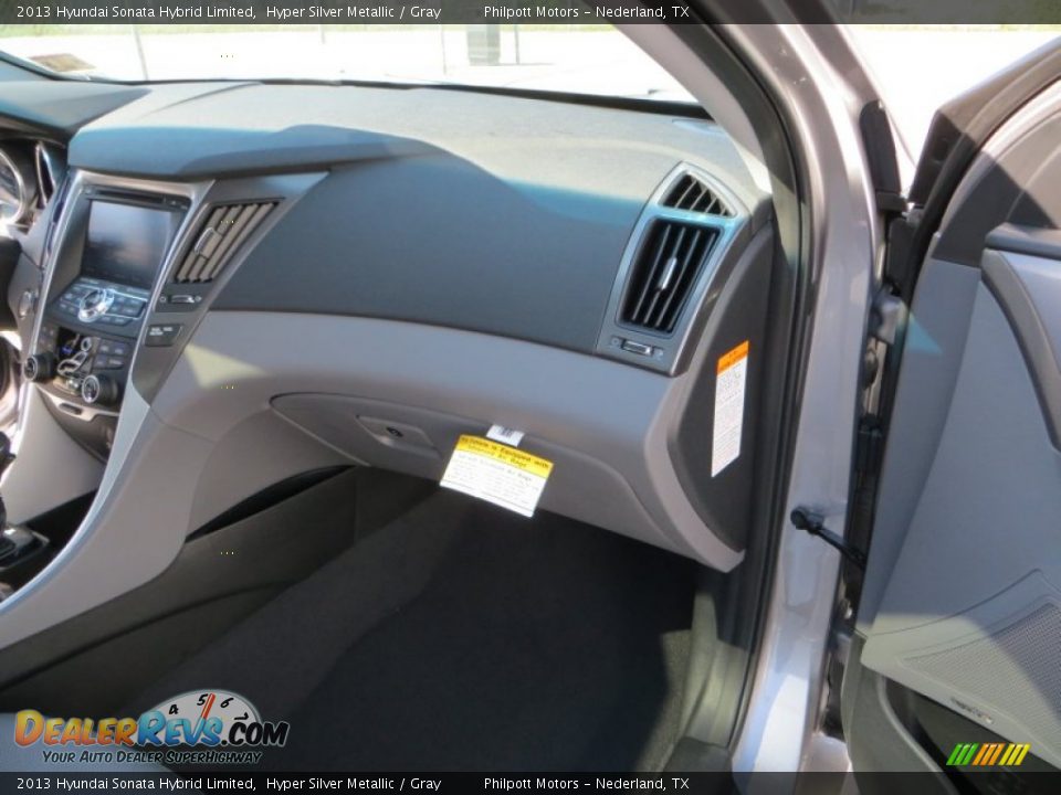 2013 Hyundai Sonata Hybrid Limited Hyper Silver Metallic / Gray Photo #20