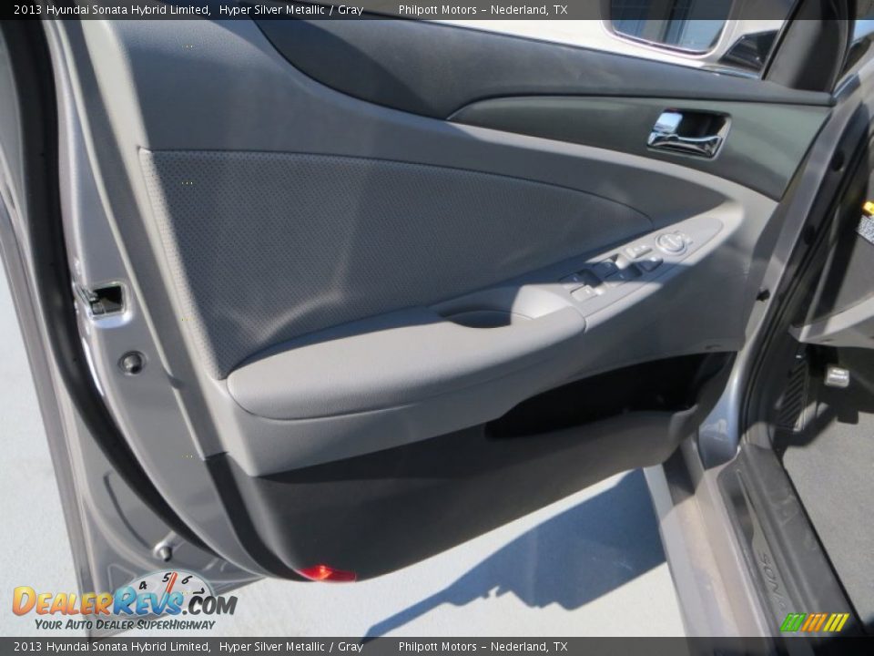 2013 Hyundai Sonata Hybrid Limited Hyper Silver Metallic / Gray Photo #23