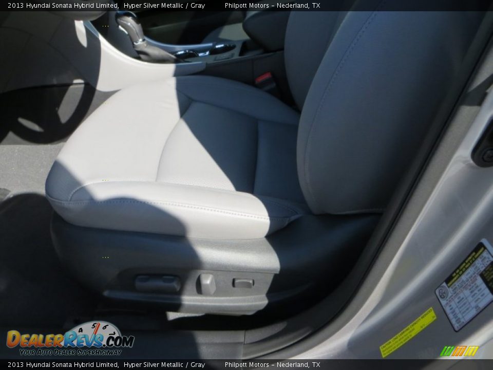 2013 Hyundai Sonata Hybrid Limited Hyper Silver Metallic / Gray Photo #25