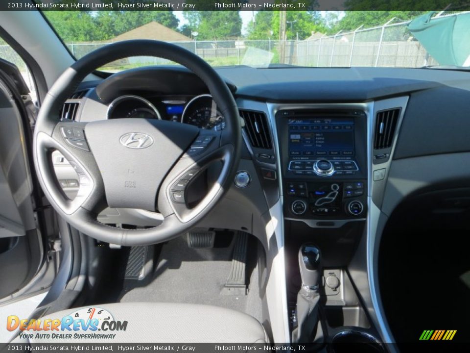 2013 Hyundai Sonata Hybrid Limited Hyper Silver Metallic / Gray Photo #27