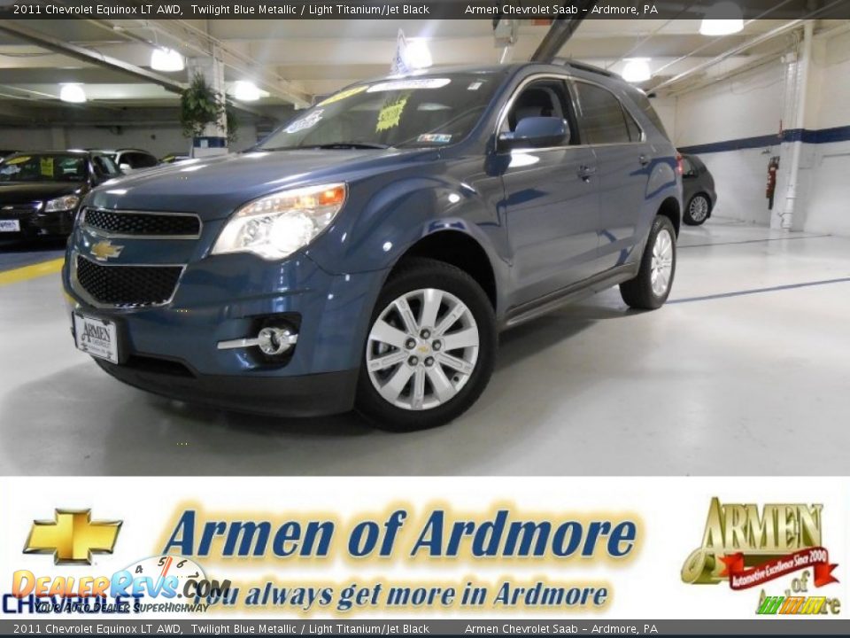 2011 Chevrolet Equinox LT AWD Twilight Blue Metallic / Light Titanium/Jet Black Photo #1