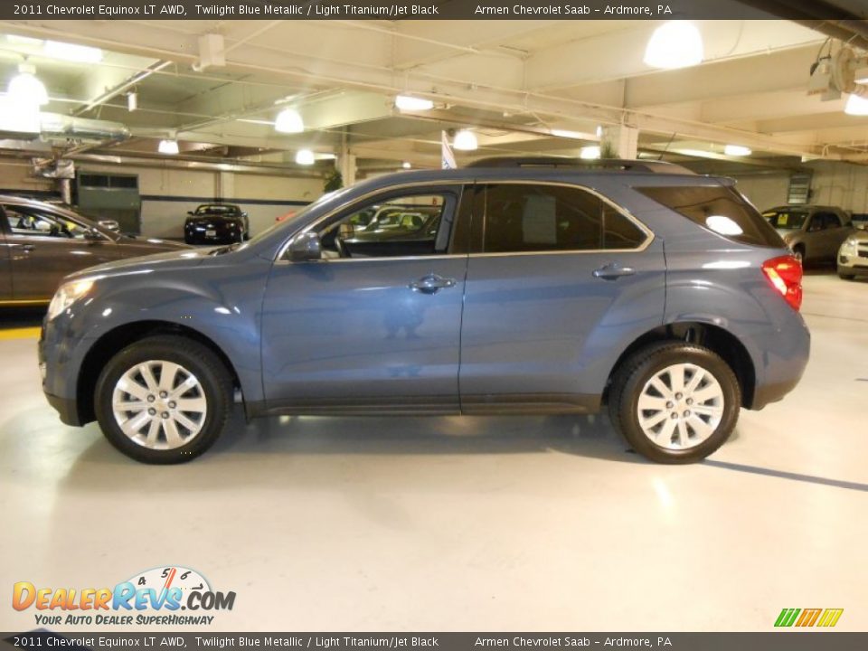 2011 Chevrolet Equinox LT AWD Twilight Blue Metallic / Light Titanium/Jet Black Photo #8