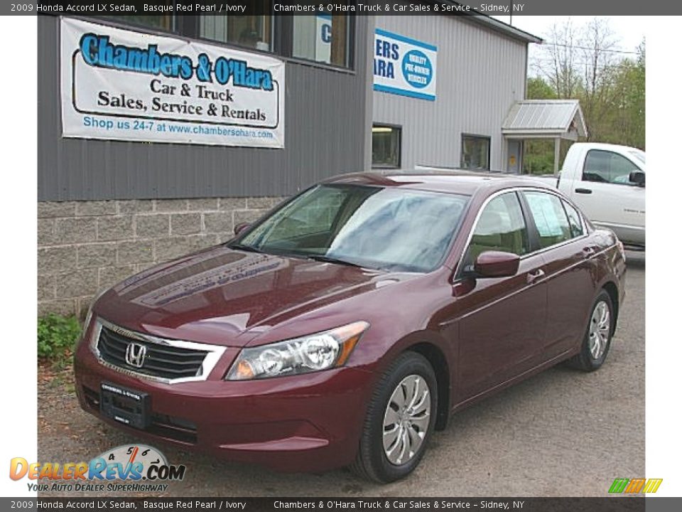 2009 Honda Accord LX Sedan Basque Red Pearl / Ivory Photo #1
