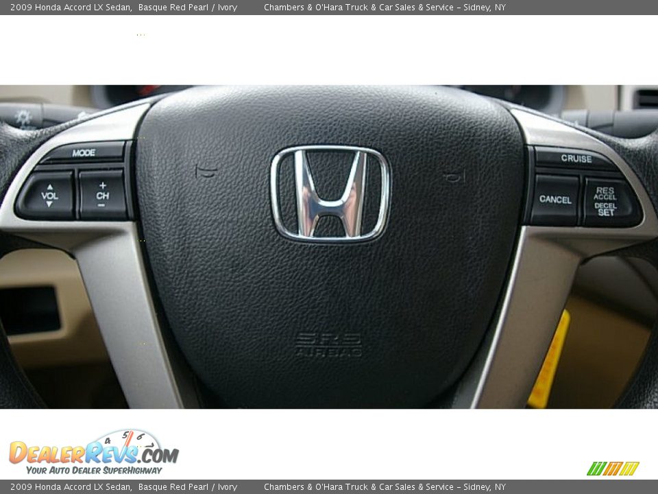 2009 Honda Accord LX Sedan Basque Red Pearl / Ivory Photo #6