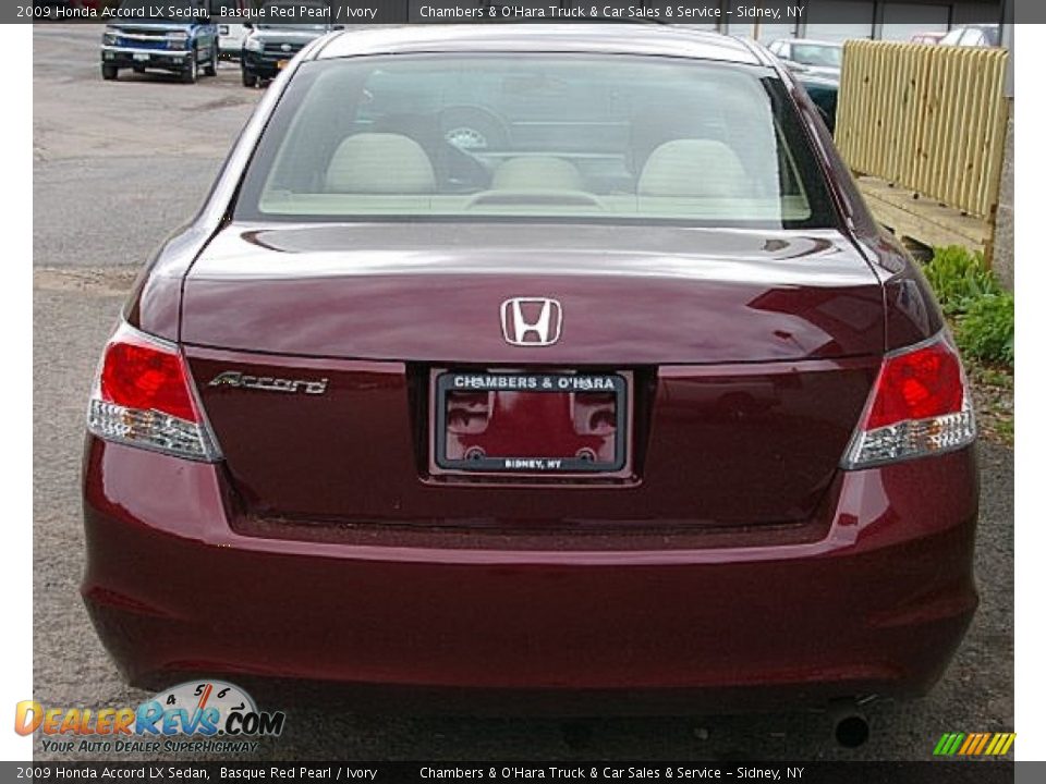 2009 Honda Accord LX Sedan Basque Red Pearl / Ivory Photo #8