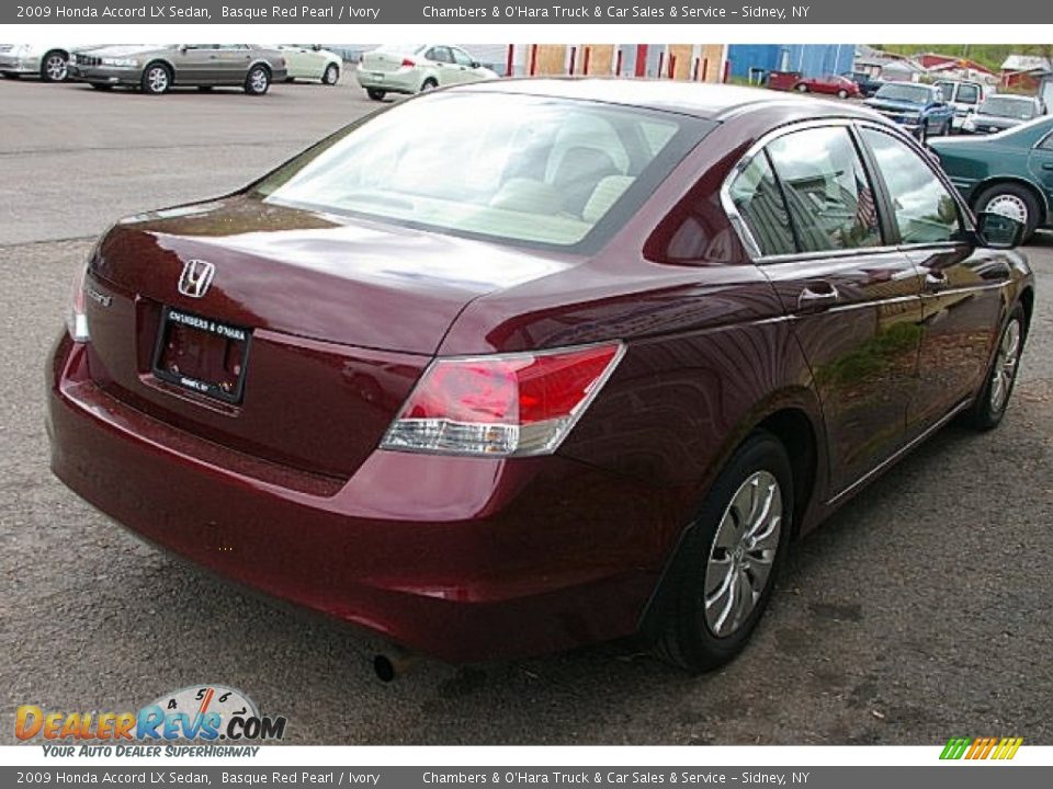 2009 Honda Accord LX Sedan Basque Red Pearl / Ivory Photo #10