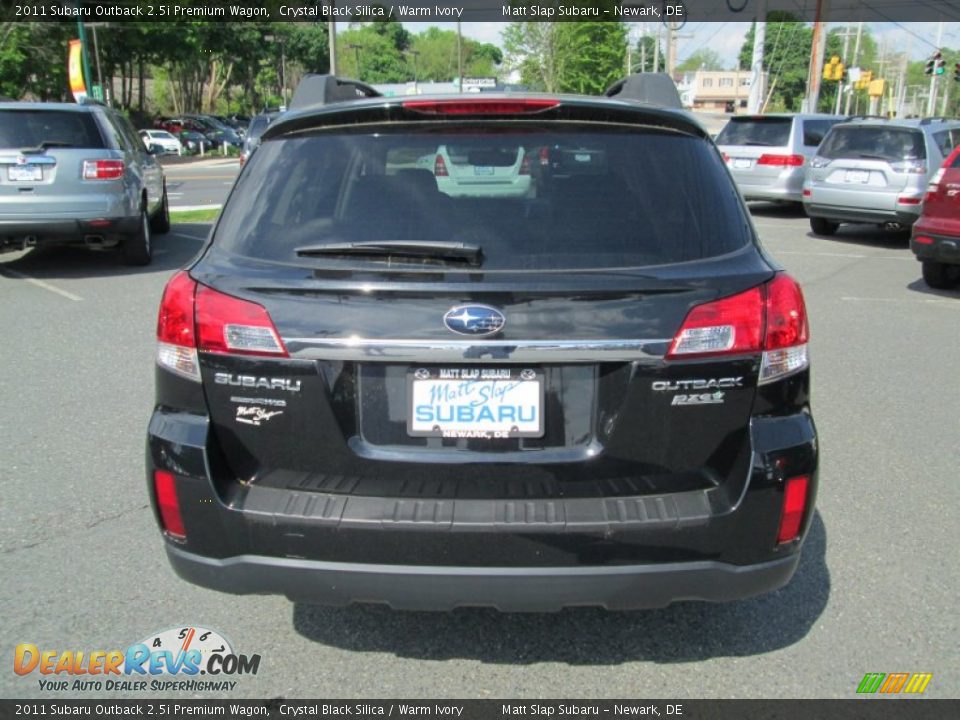 2011 Subaru Outback 2.5i Premium Wagon Crystal Black Silica / Warm Ivory Photo #7
