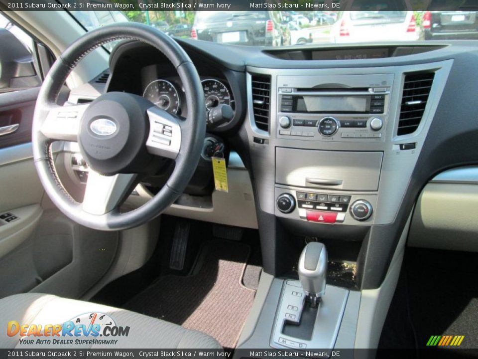 2011 Subaru Outback 2.5i Premium Wagon Crystal Black Silica / Warm Ivory Photo #23