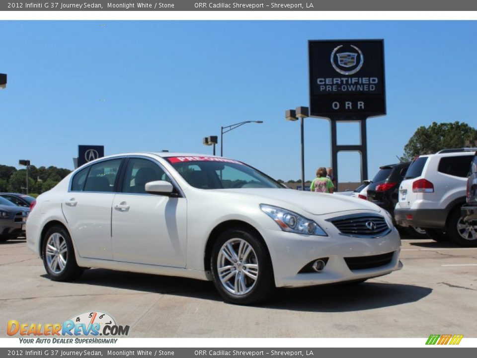 2012 Infiniti G 37 Journey Sedan Moonlight White / Stone Photo #1