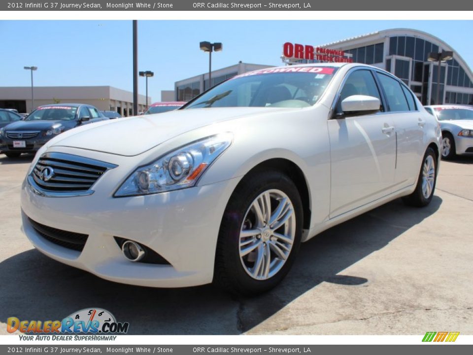 2012 Infiniti G 37 Journey Sedan Moonlight White / Stone Photo #2