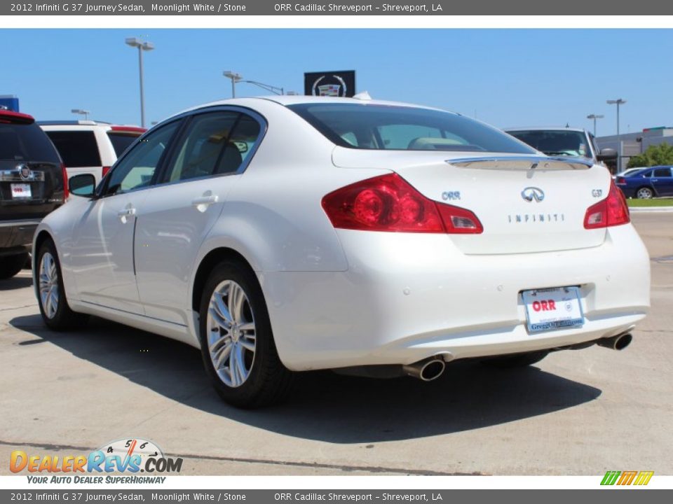 2012 Infiniti G 37 Journey Sedan Moonlight White / Stone Photo #3