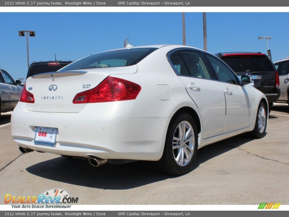 2012 Infiniti G 37 Journey Sedan Moonlight White / Stone Photo #4
