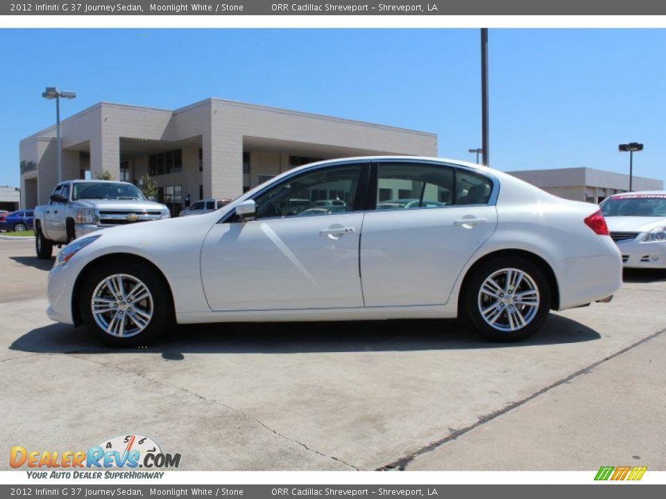 2012 Infiniti G 37 Journey Sedan Moonlight White / Stone Photo #5
