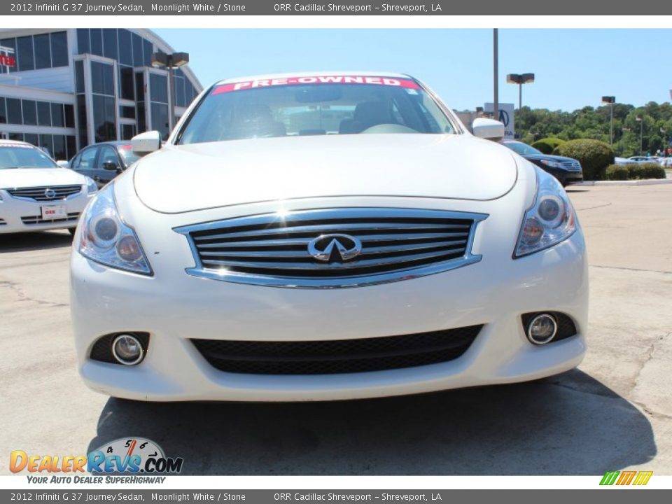 2012 Infiniti G 37 Journey Sedan Moonlight White / Stone Photo #7