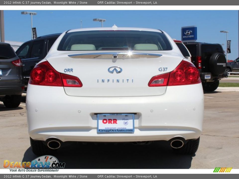 2012 Infiniti G 37 Journey Sedan Moonlight White / Stone Photo #8