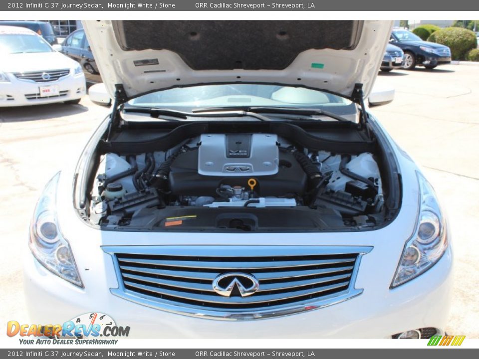 2012 Infiniti G 37 Journey Sedan Moonlight White / Stone Photo #10