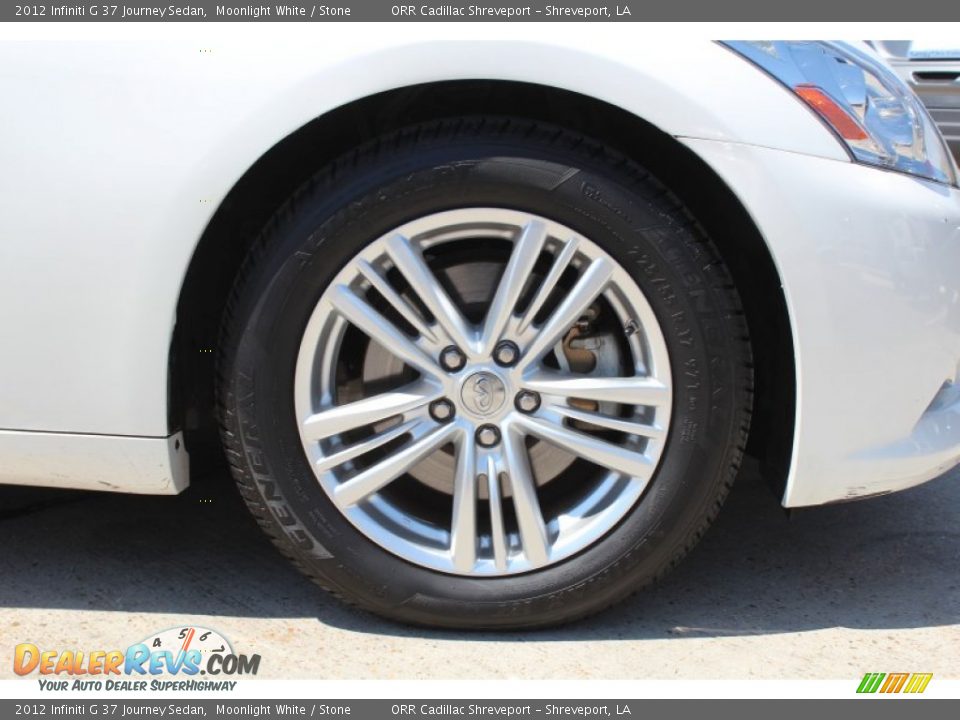 2012 Infiniti G 37 Journey Sedan Moonlight White / Stone Photo #12