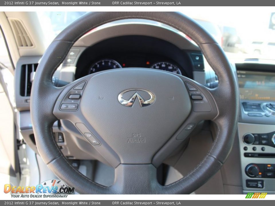 2012 Infiniti G 37 Journey Sedan Moonlight White / Stone Photo #14