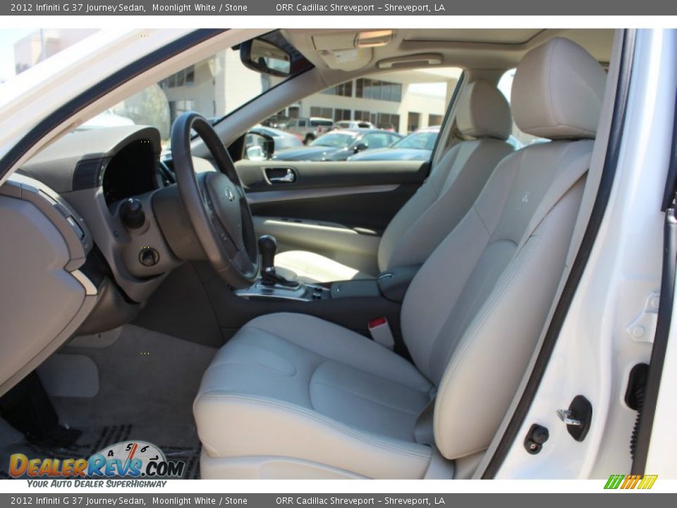 2012 Infiniti G 37 Journey Sedan Moonlight White / Stone Photo #16