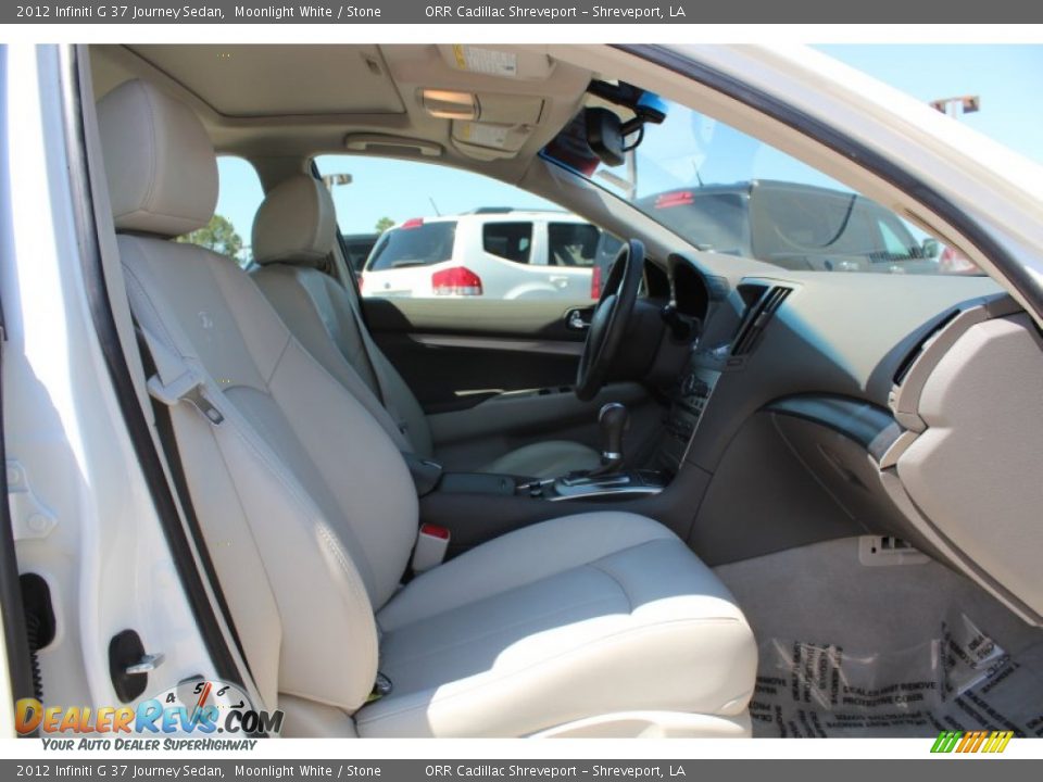 2012 Infiniti G 37 Journey Sedan Moonlight White / Stone Photo #18