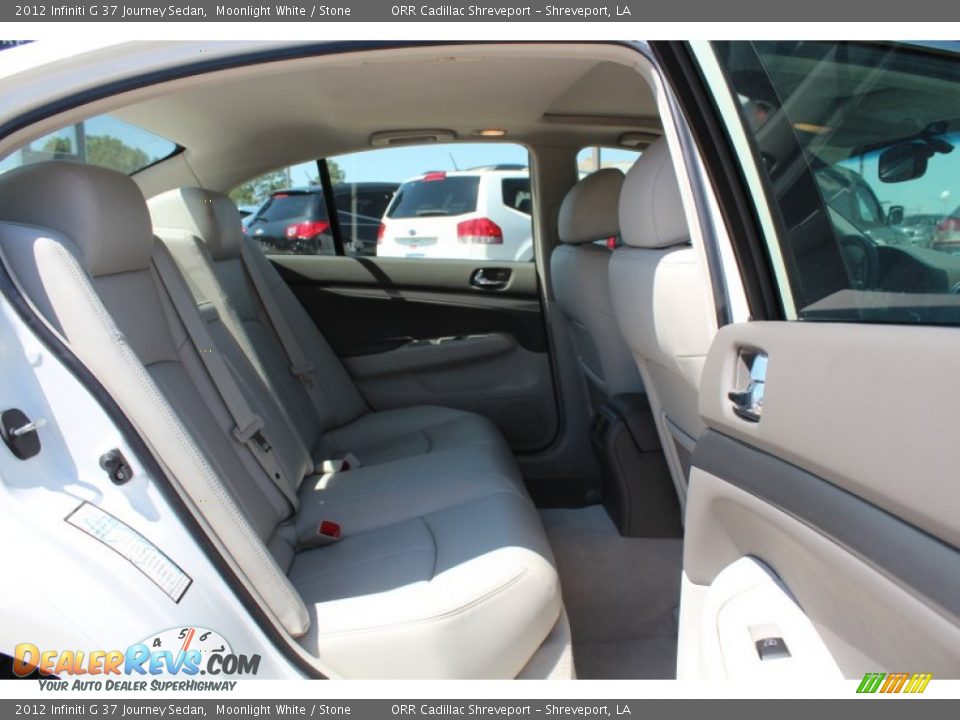 2012 Infiniti G 37 Journey Sedan Moonlight White / Stone Photo #22
