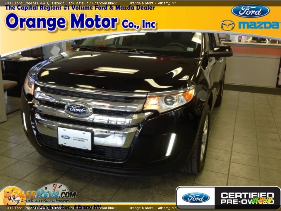 2011 Ford Edge SEL AWD Tuxedo Black Metallic / Charcoal Black Photo #1