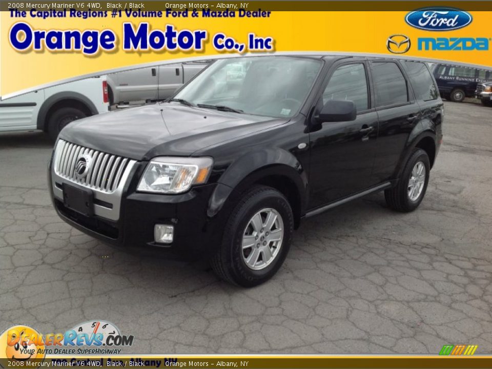 2008 Mercury Mariner V6 4WD Black / Black Photo #1