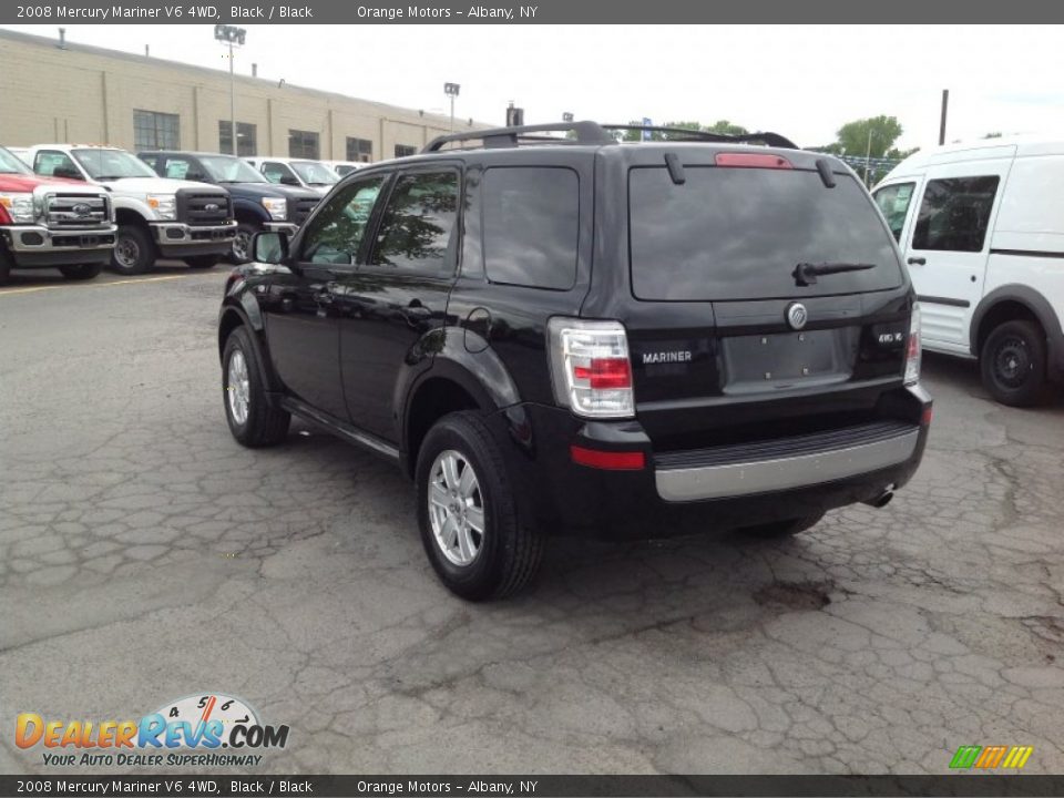 2008 Mercury Mariner V6 4WD Black / Black Photo #3