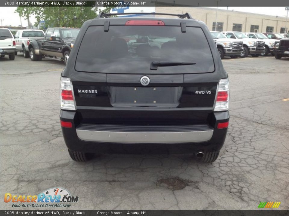2008 Mercury Mariner V6 4WD Black / Black Photo #4