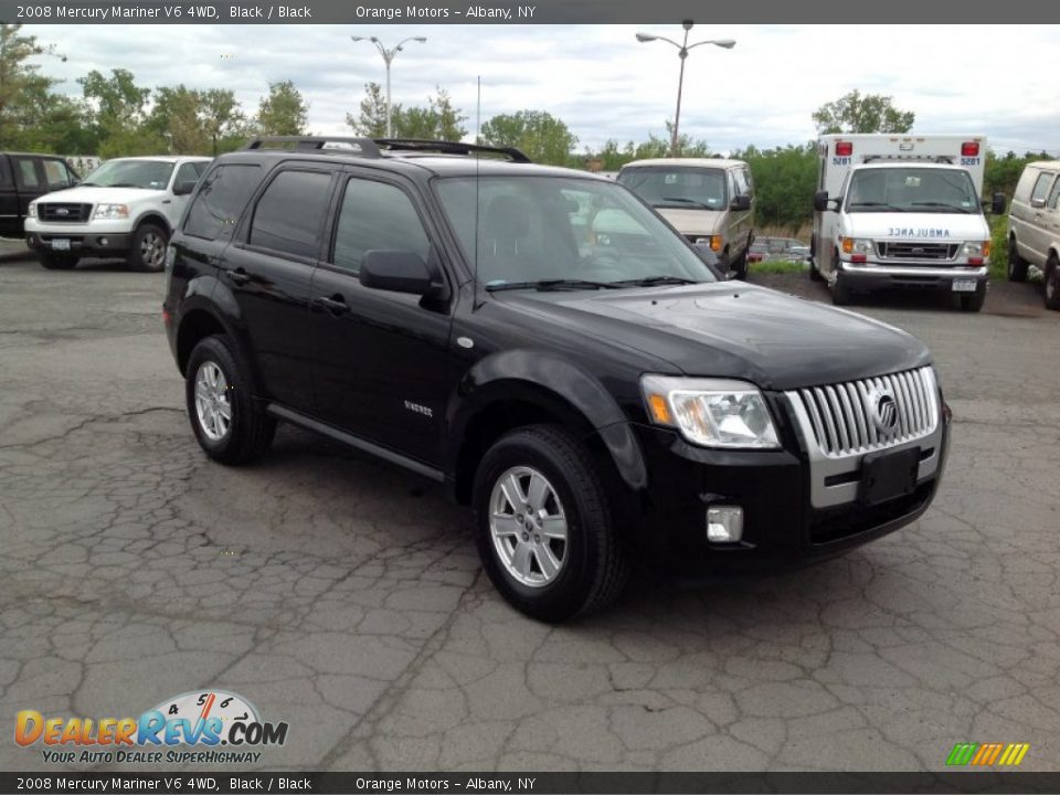 2008 Mercury Mariner V6 4WD Black / Black Photo #6