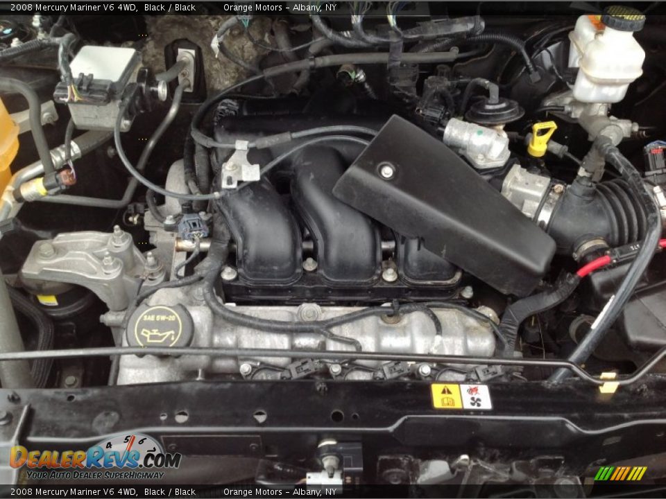 2008 Mercury Mariner V6 4WD Black / Black Photo #15