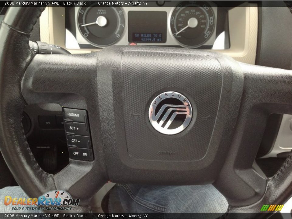 2008 Mercury Mariner V6 4WD Black / Black Photo #17