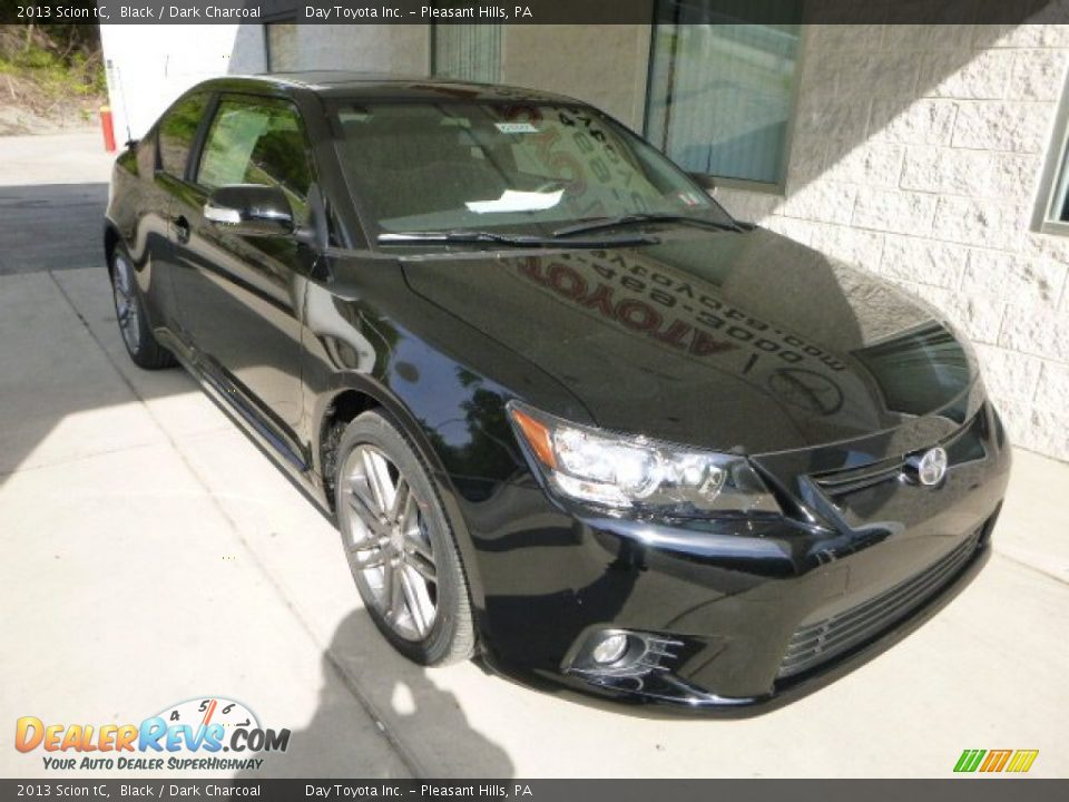 2013 Scion tC Black / Dark Charcoal Photo #7