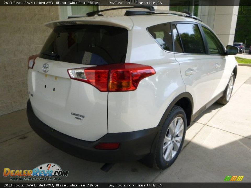 2013 Toyota RAV4 Limited AWD Blizzard White Pearl / Beige Photo #2