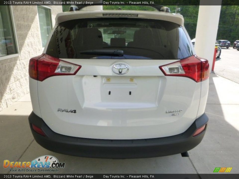 2013 Toyota RAV4 Limited AWD Blizzard White Pearl / Beige Photo #3