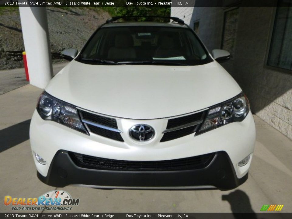 2013 Toyota RAV4 Limited AWD Blizzard White Pearl / Beige Photo #6