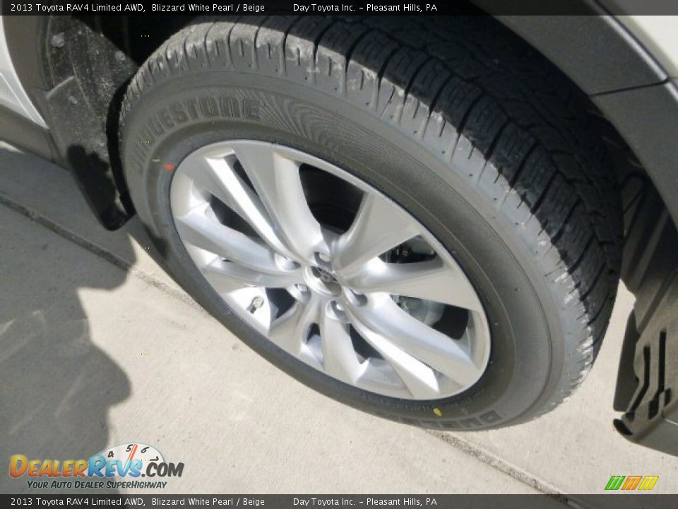 2013 Toyota RAV4 Limited AWD Blizzard White Pearl / Beige Photo #8