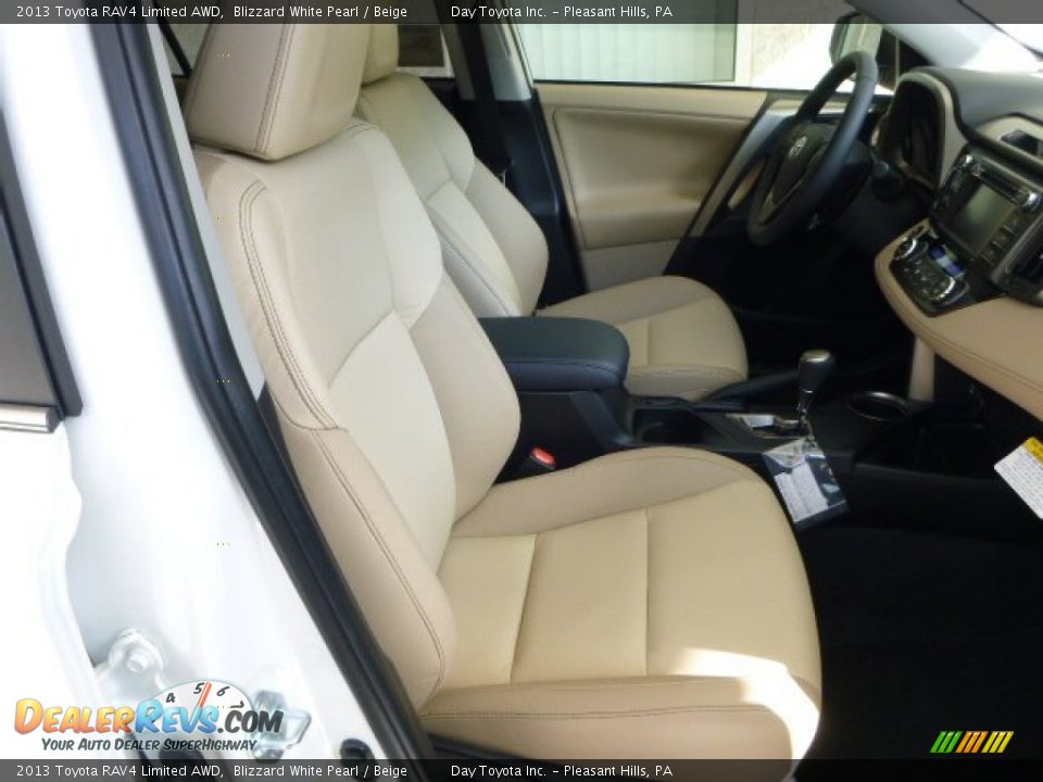 2013 Toyota RAV4 Limited AWD Blizzard White Pearl / Beige Photo #9