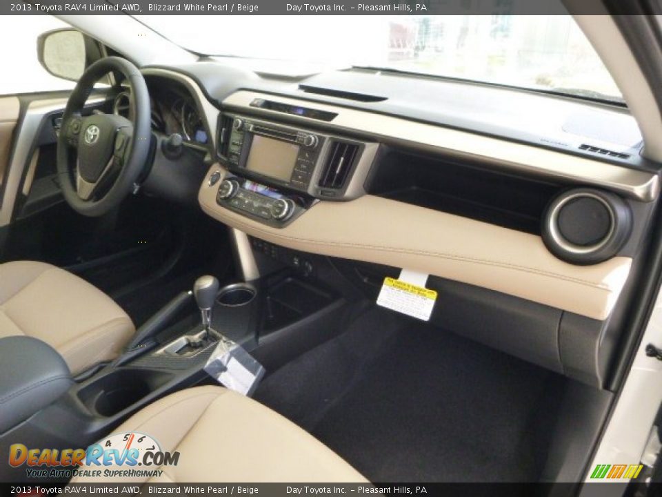 2013 Toyota RAV4 Limited AWD Blizzard White Pearl / Beige Photo #10