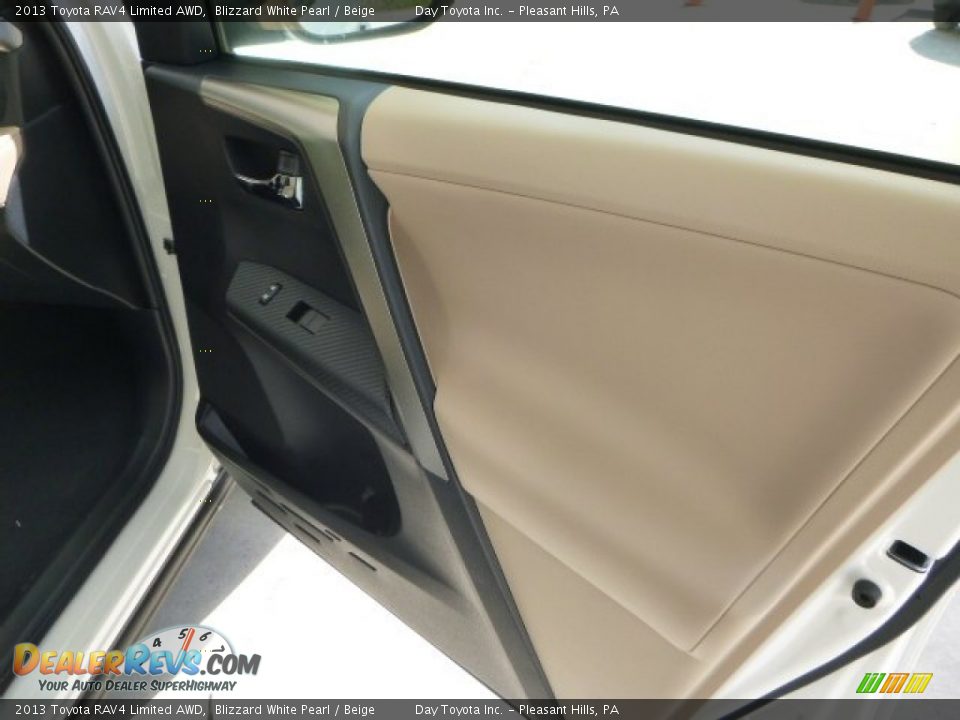 2013 Toyota RAV4 Limited AWD Blizzard White Pearl / Beige Photo #11
