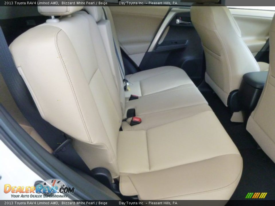 2013 Toyota RAV4 Limited AWD Blizzard White Pearl / Beige Photo #12